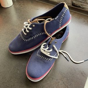 Keds baseball style shoe. Dark blue with baseball style stitching. New. 9.5.